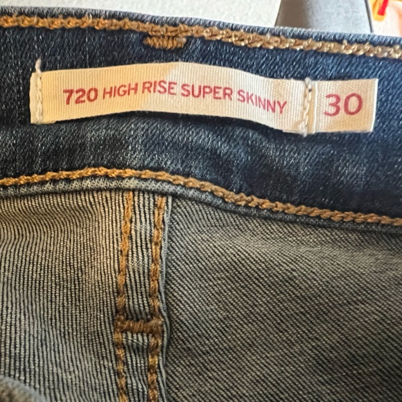 Levi's 720 High Rise Super Skinny Size 30 Women's Denim Jeans - Picture 8 of 8